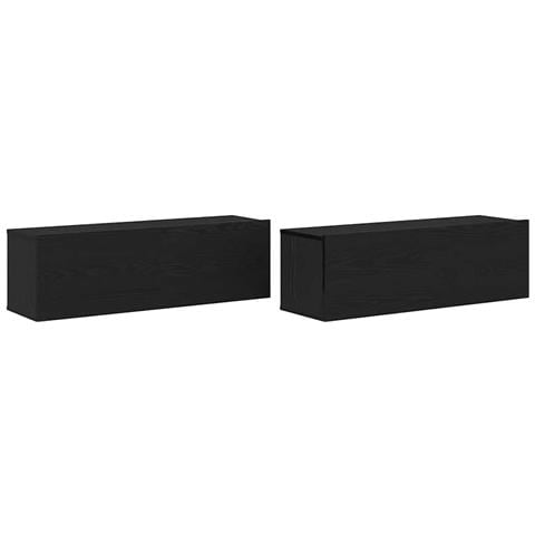 Armadi TV 2 pz Nero Rovere 100x30x30 cm in legno ingegnerizzato - Foto 1