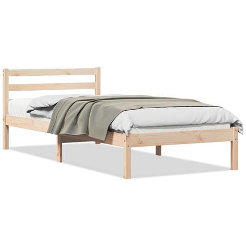 Struttura del letto con testiera Marrone 215,5 x 85,5 x 69,5 cm - Foto 1