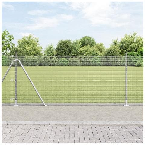 Recinzione Metallica Saldato con Base in Cemento 25 x 1 m Rete - Foto 2
