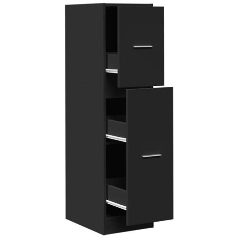 Armadietto da Farmacia Nero 30x41x118 cm in Truciolato - Foto 1