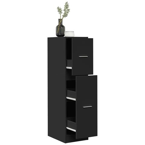 Armadietto da Farmacia Nero 30x41x118 cm in Truciolato - Foto 2