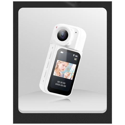 Mini Videocamera Sportiva Portatile Per Bici Da Esterno Con Registrazione Hd 1080p E Design Magnetico White - Foto 2