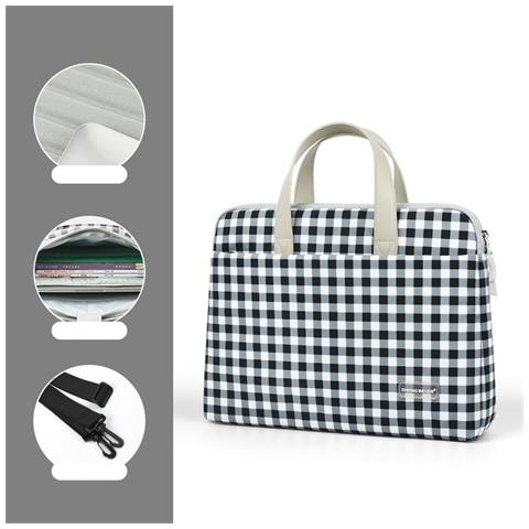 Borsa Per Laptop Da 15.6 Pollici: Elegante, Leggera E Resistente All'acqua, Custodia Per Notebook Black - Foto 4