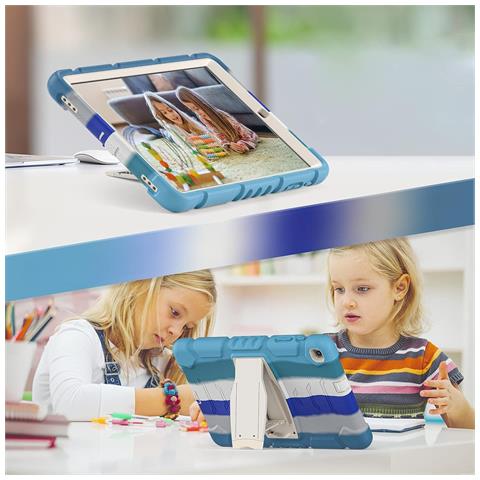 Custodia Per Ipad Air3/pro 10.5” Armata Con Supporto Blu - Foto 4
