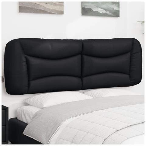 Cuscino Testiera Nero 152 cm in Similpelle - Foto 2