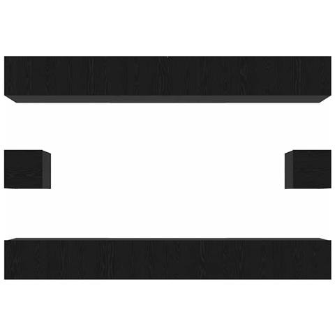 Set mobile TV 8 pcs Rovere nero 100 x 30 x 30 cm - Foto 9