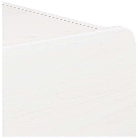 Comodino Bianco 39 x 34 x 33 cm Legno di pino massello - Foto 9