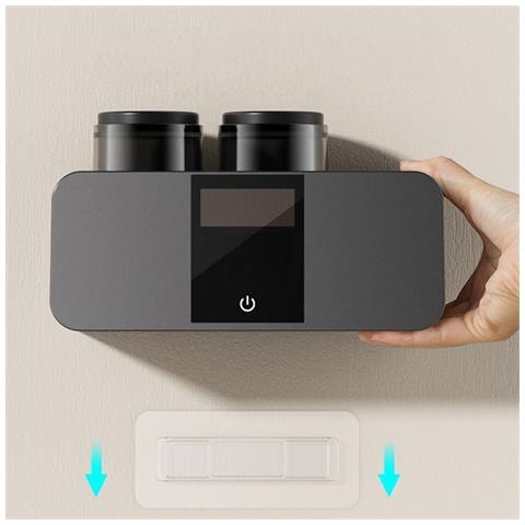 Sterilizzatore Porta Spazzolino Uv Intelligente - Disettante Elettrico Da Parete Con Timer Black - Foto 2