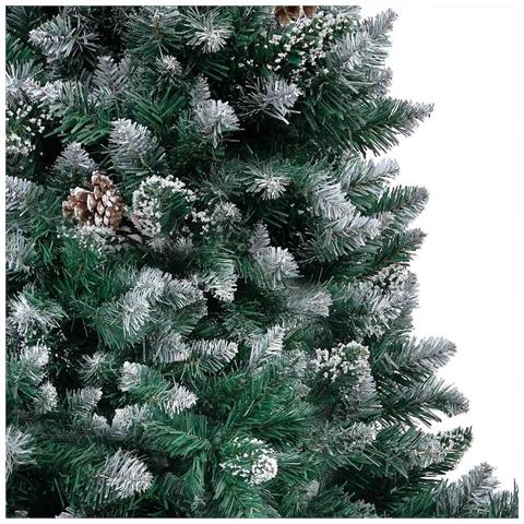 Albero Di Natale Preilluminato Con Palline E Pigne 180 Cm - Foto 1