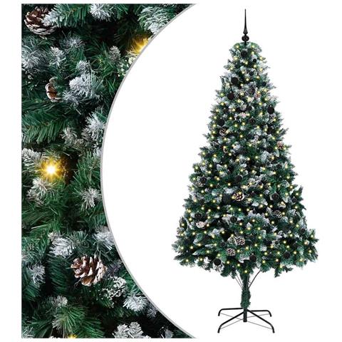 Albero di Natale artificiale con 300 LED Verde 240 cm - Foto 1