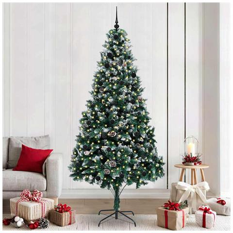 Albero di Natale artificiale con 300 LED Verde 240 cm - Foto 2