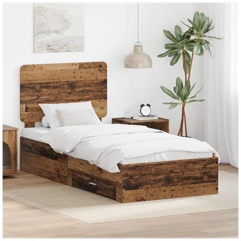 Struttura del letto Legno vecchio 90 x 200 cm Legno multistrato - Foto 2