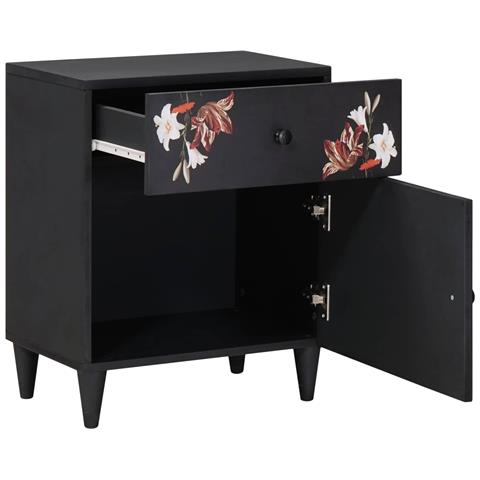 Comodino Multicolore 50 x 33 x 60 cm Legno di mango massello - Foto 2