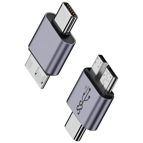 Adattatore Da Usb Type-c Maschio A Micro B Maschio (confezione Da 2) - Convertitore In Lega Di Alluminio - Foto 2