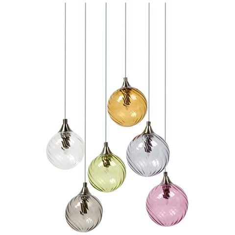 Lampadario A 6 Luci Tuddi Vetro Multicolore - Foto 2