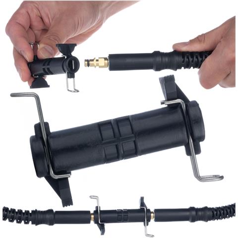 Adattatore Click-click Per Idropulitrice Compatibile Con Kärcher K2-k7 - Materiale Plastico Durevole, Facile Collegamento, Nero - Foto 1