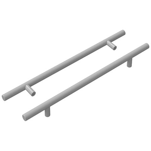 Maniglia per Armadio 2 pcs Argento 300 mm Acciaio inossidabile - Foto 1