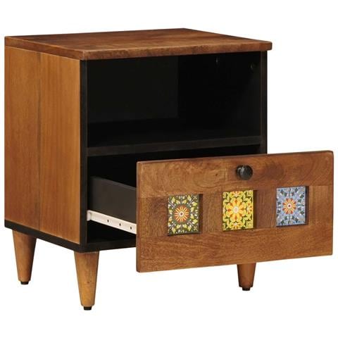 Armadio da Notte con cassetto Marrone 40 x 33 x 46 cm - Foto 2