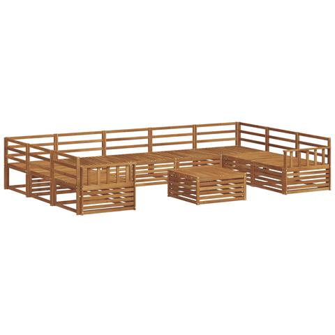 Set divani 10 pcs Naturale Legno di Acacia Massello - Foto 1