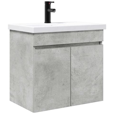 Mobile bagno con rubinetto Grigio Cemento 61 x 40 x 74,5 cm - Foto 1