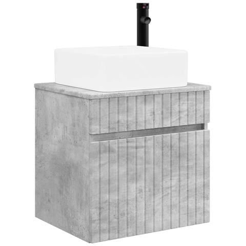 Mobile lavabo da parete Grigio Cemento 49 x 41 x 63 cm - Foto 1