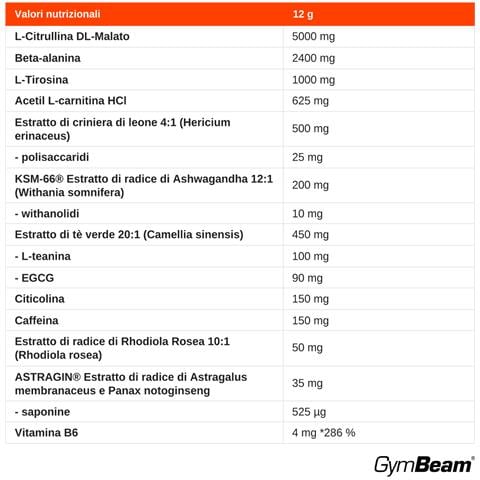 Pre-workout Focus Blend con estratti vegetali 300 g Mango - Maracuja - Foto 2