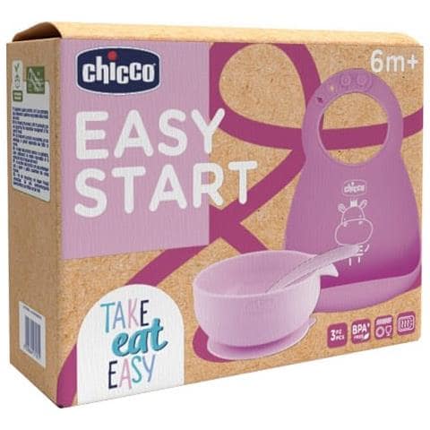 Set Pappa Silicone 6M+ Rosa - Foto 1