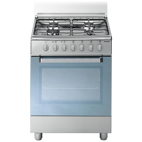 TECNOGAS D62NXS Cucina a Gas 4 Zone Cottura e Forno a Gas Dimensioni 60 x 60 cm Colore Inox