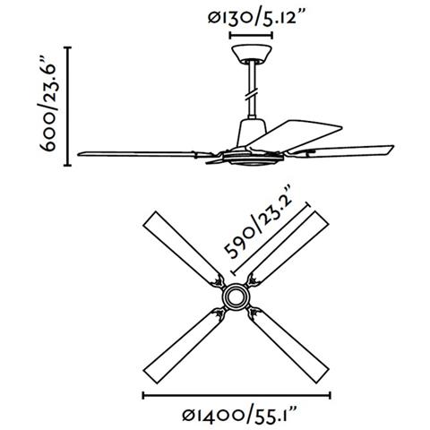 Faro Faro 33111 Mogano Mogano Rosso Ventilatore A Pale Malvinas Senza Luce - Foto 8