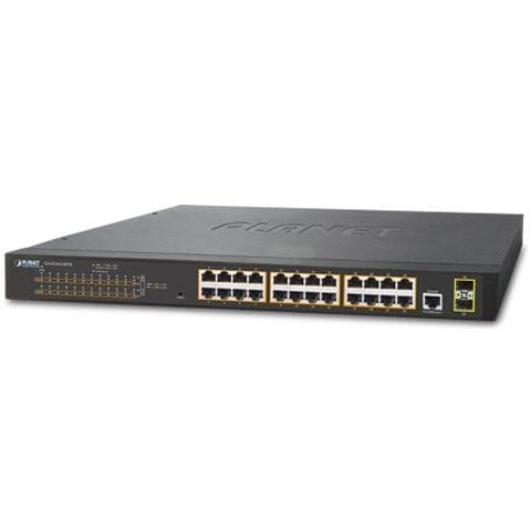 24-port Managed Switch 10/100/1000t Poe+2-port Sfp In - Foto 1