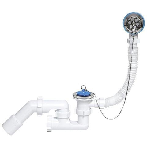 Bagno Vasca Da Bagno Rifiuti Scarico Ptrappola Con Filtro In Acciaio Inox E Spiùa più Catena - Foto 1