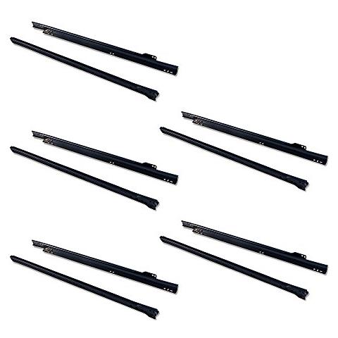 3019814 Guida-binario Con Cuscinetti A Rulli Per Cassetto, Verniciato Nero, 600 Mm, Set Di 5 - Foto 1