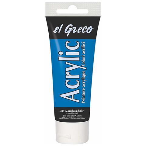 Colore Acrilico El Greco 75 Ml Scuro Azzurro - Foto 1