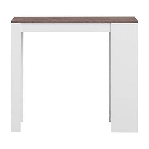 Simbiosi Ramsay Tavolo Bar Bianco (mat / Cemento), 115 X 50 X 102,7 Centimetri - Foto 2