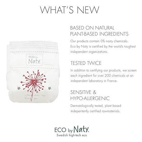 Eco Da Naty Pannolino Ecologico Premium Basata Vegetale Con Lo 0% Di Plastica A Base Di Petrolio Sulla Pala Taglia 3 49 Kg 180 Pannolini - Foto 2