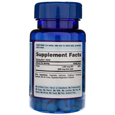 Acido Folico 800 Mcg 250 Compresse Puritans Pride - Foto 4