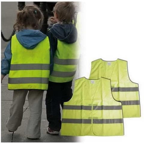 Gilet Di Sicurezza Per Bambini - Verde Fluo - Foto 1