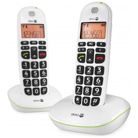 PhoneEasy 100w duo Telefono analogico /DECT Identificatore di chiamata Bianco - Foto 1