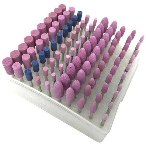 Kit 100 Accessori Per Minitrapano Testine Abrasive In Pietra Gambo 3 Mm - Foto 2