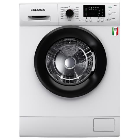 Lave-linge Frontal SAN GIORGI 7 Kg - 1000 Tours/min, 15 Programmes, Classe D - Blanc, Dimensions Compactes (54cm Profondeur)