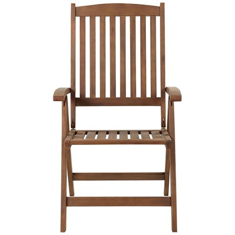 Set Bistrot Con Cuscini Pieghevole Amantea Legno D'acacia Bianco Sporco - Foto 2