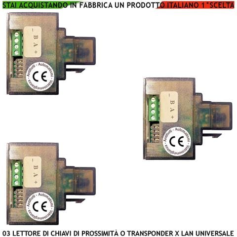 Modulo 3 Lettori Chiavi Di Prossimità Trasponder Rifd Presa Lan Rj45 Modulo 501 Universale Di Qualsiasi Marca E Tipo L - Foto 1