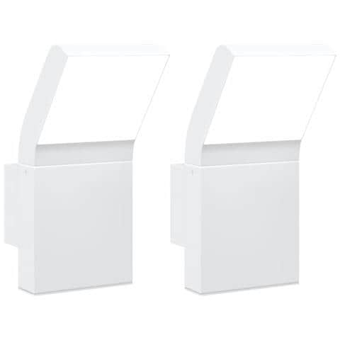 Applique per Esterni con LED 2 pz Bianche Alluminio Pressofuso - Foto 2