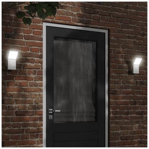 Applique per Esterni con LED 2 pz Bianche Alluminio Pressofuso - Foto 1