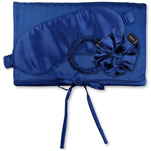 Travel Set Hair Borsa Di Seta, Maschera Per Dormire, Scrunchie S & Scrunchie M - Foto 1