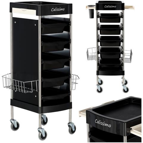 Carrello Assistente Parrucchiere Con Tavolino Su Ruote Per La Tintura X11-e Al Mobiletto Con Cassetti Del Salone Di Bellezza - Foto 1