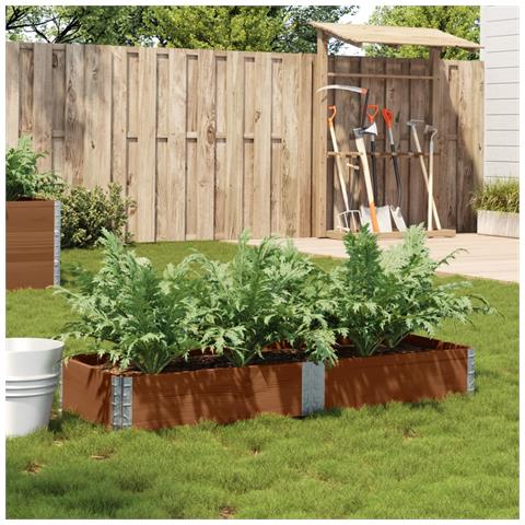 Poggiapiedi Da Giardino Marrone 150x50cm Legno Massello Di Pino - Foto 1