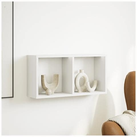 Mobile A Parete 60x16x30 Cm Bianco In Legno Multistrato - Foto 3