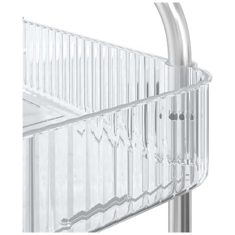 Carrello Portaoggetti A 4 Livelli 37x28x95 Cm In Acrilico - Foto 2