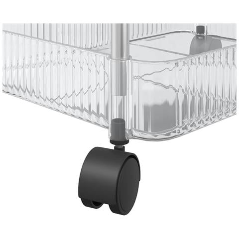 Carrello Portaoggetti A 4 Livelli 37x28x95 Cm In Acrilico - Foto 9